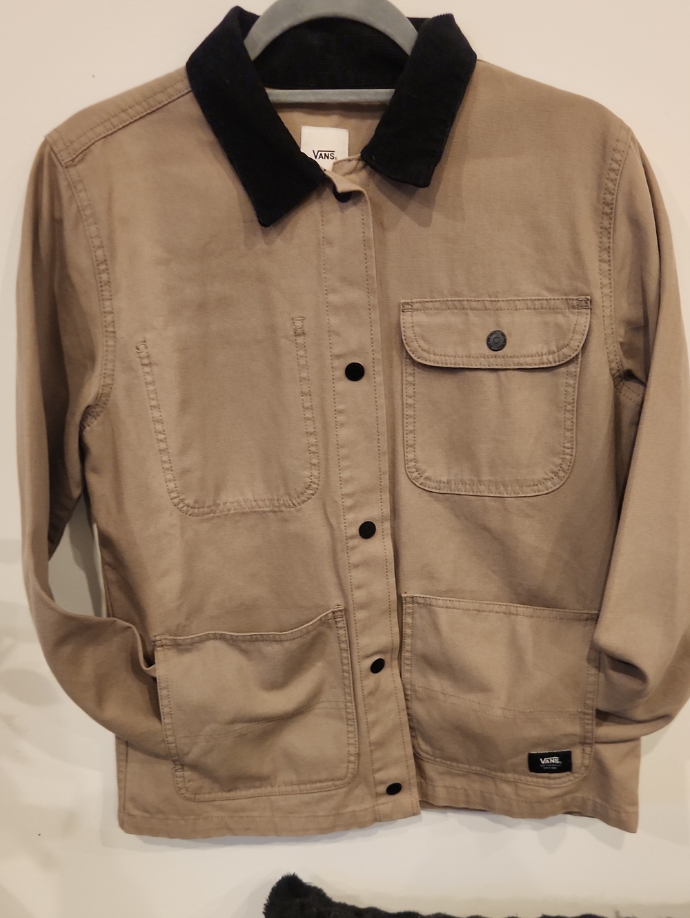 Vans Tan Work-Style Jacket with Black Collar